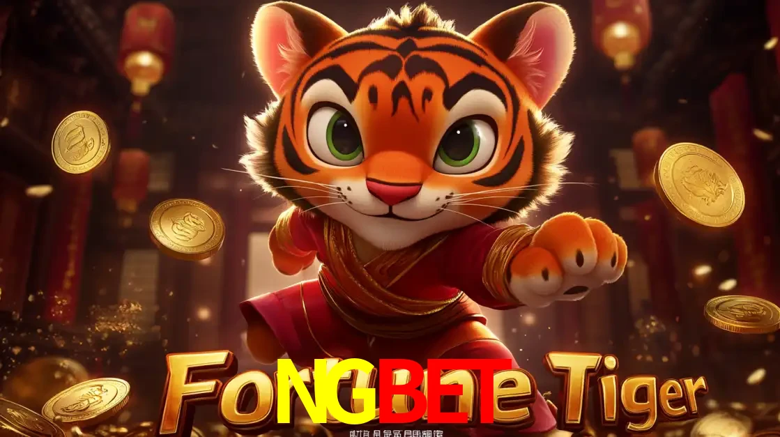 O carismático mascote do jogo de slot Fortune Tiger, um tigre fofo em pose de artes marciais, pronto para trazer sorte e multiplicadores de ganhos no cassino online NGBET.